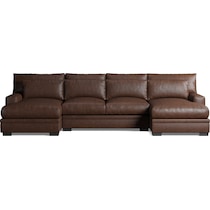 winston dark brown sectional   