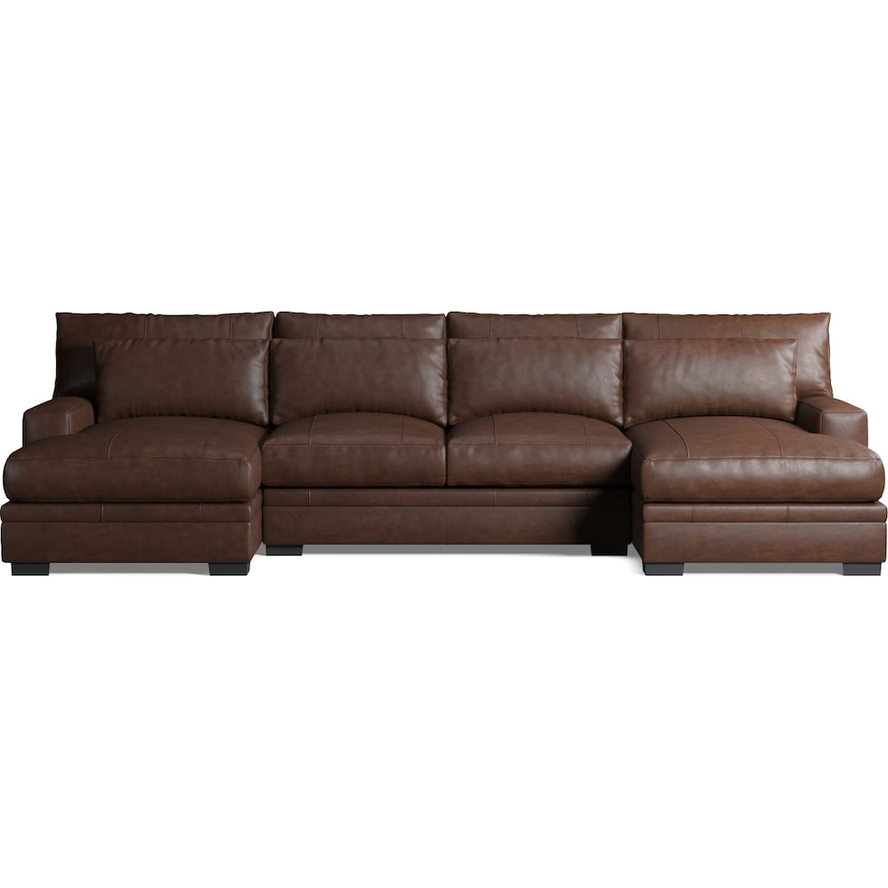 winston dark brown sectional   