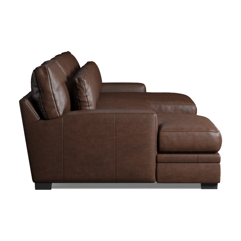 winston dark brown sectional   