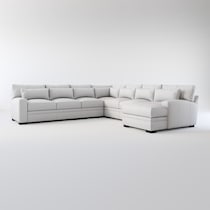 winston dark brown sectional   