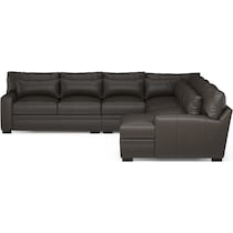 winston dark brown sectional   