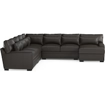 winston dark brown sectional   