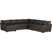 winston dark brown sectional   