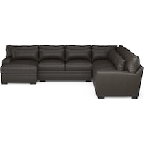 winston dark brown sectional   