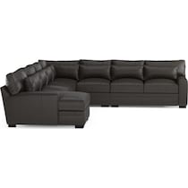 winston dark brown sectional   