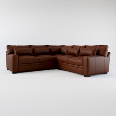 Winston 3-Piece Leather Sectional