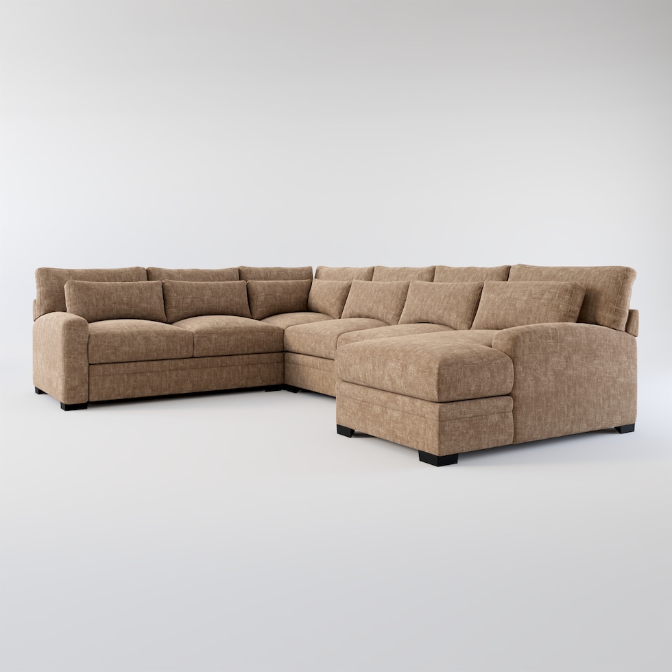 winston dark brown sectional web   