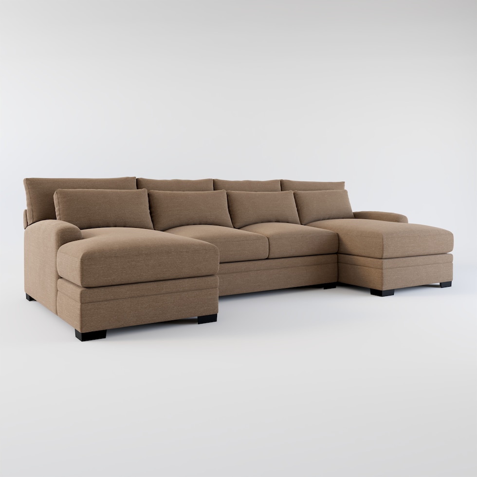 winston dark brown sectional web   