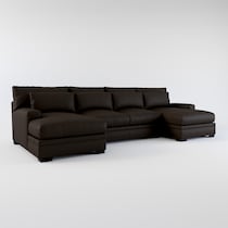 winston dark brown sectional web   