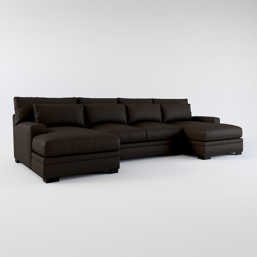 winston dark brown sectional web   
