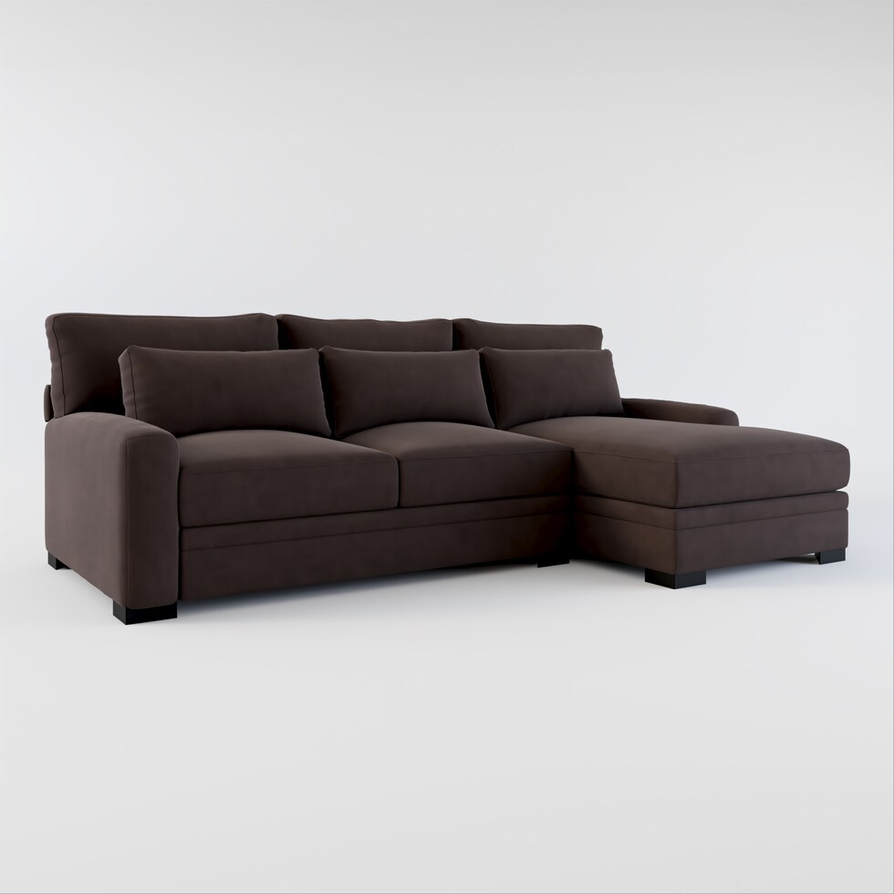 winston dark brown sectional web   