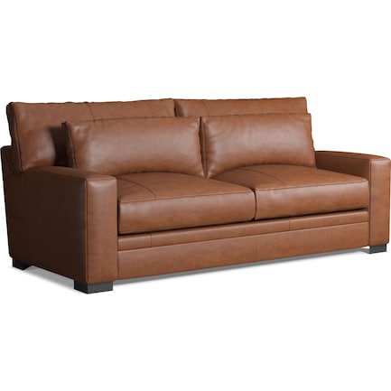 Winston Leather Foam Comfort Sofa - Bruno Canyon