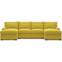 winston gold sectional   