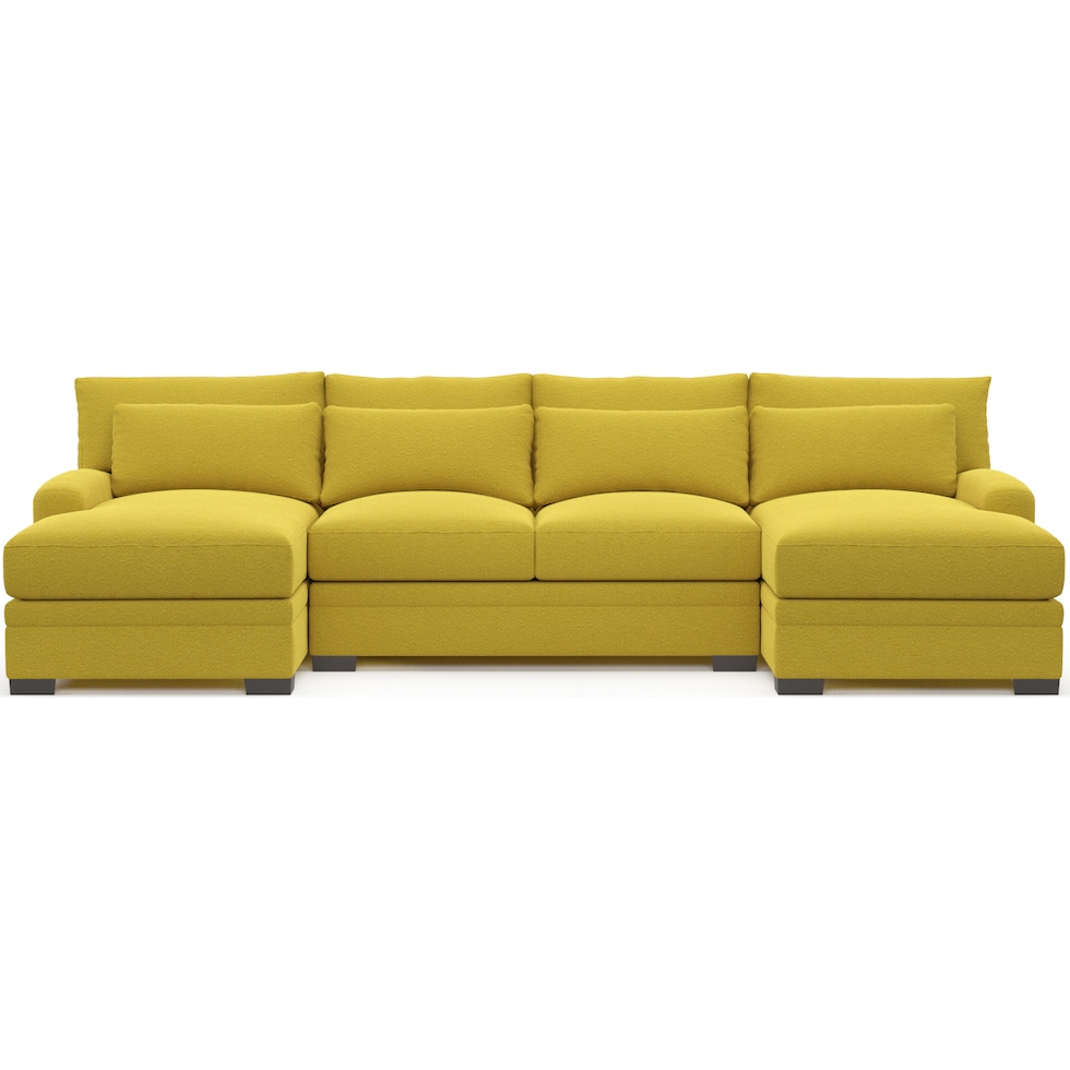winston gold sectional   