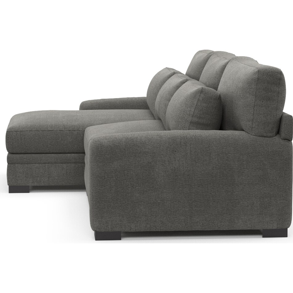 winston gray  pc sectional with chaise   
