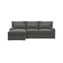 winston gray  pc sectional with left facing chaise   