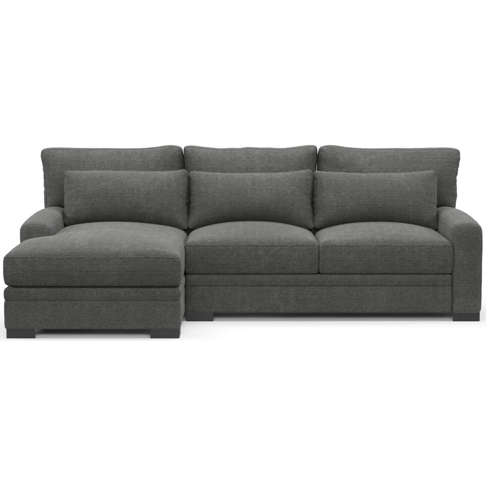 winston gray  pc sectional with left facing chaise   