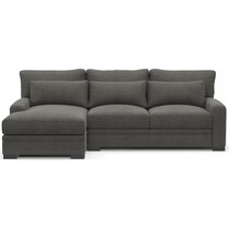 winston gray  pc sectional with left facing chaise   