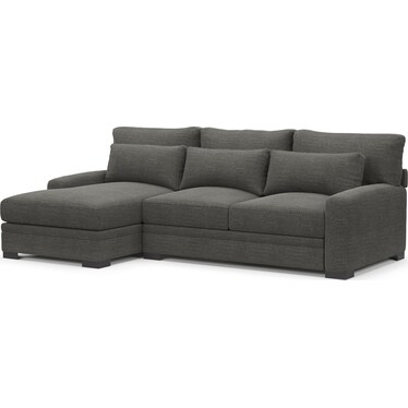 Winston Foam Comfort 2-Piece Sectional with Left-Facing Chaise - Curious Charcoal