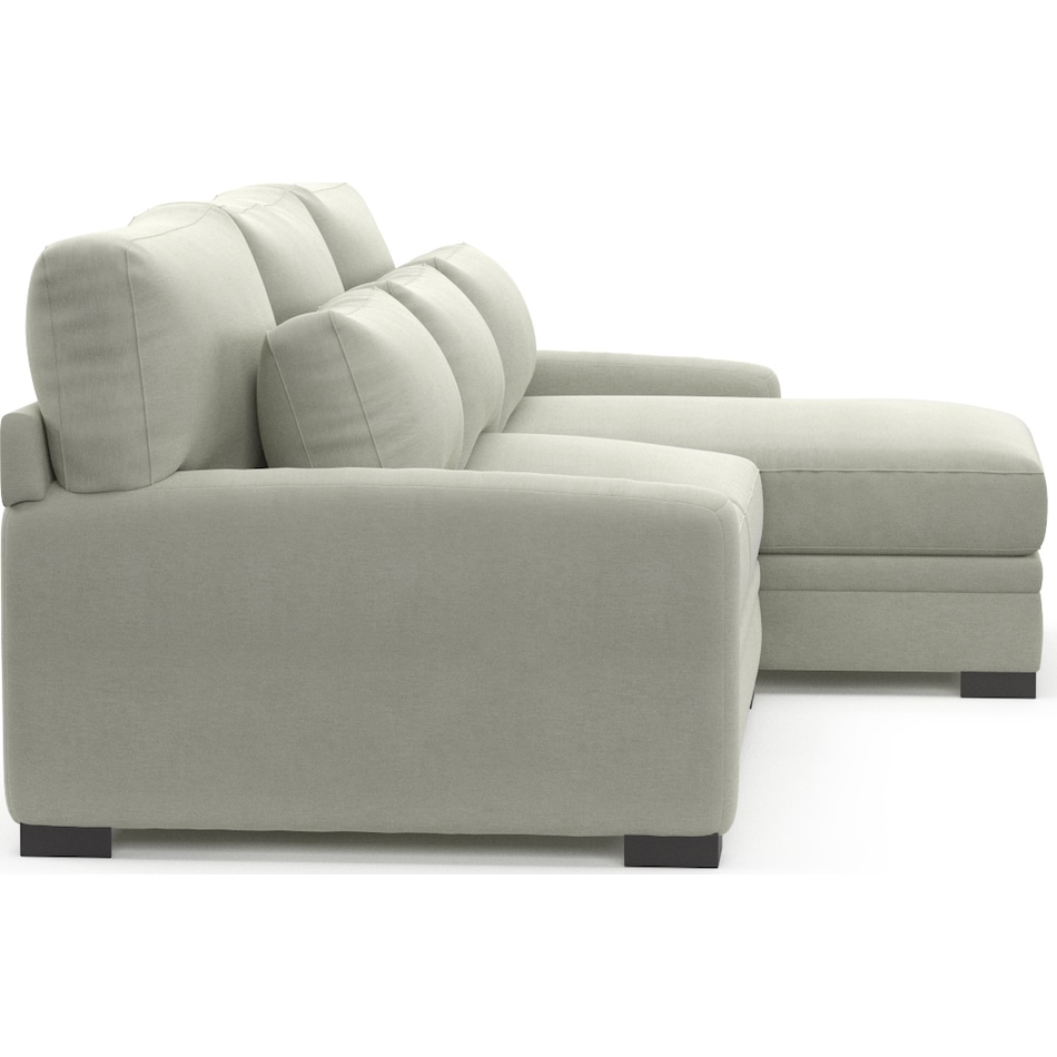 winston gray  pc sectional with right facing chaise   
