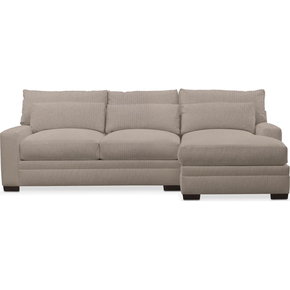 Winston Foam Comfort 2Piece Sectional with RightFacing Chaise
