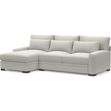 Winston Foam Comfort 2-Piece Sectional with Left-Facing Chaise - Oslo Snow