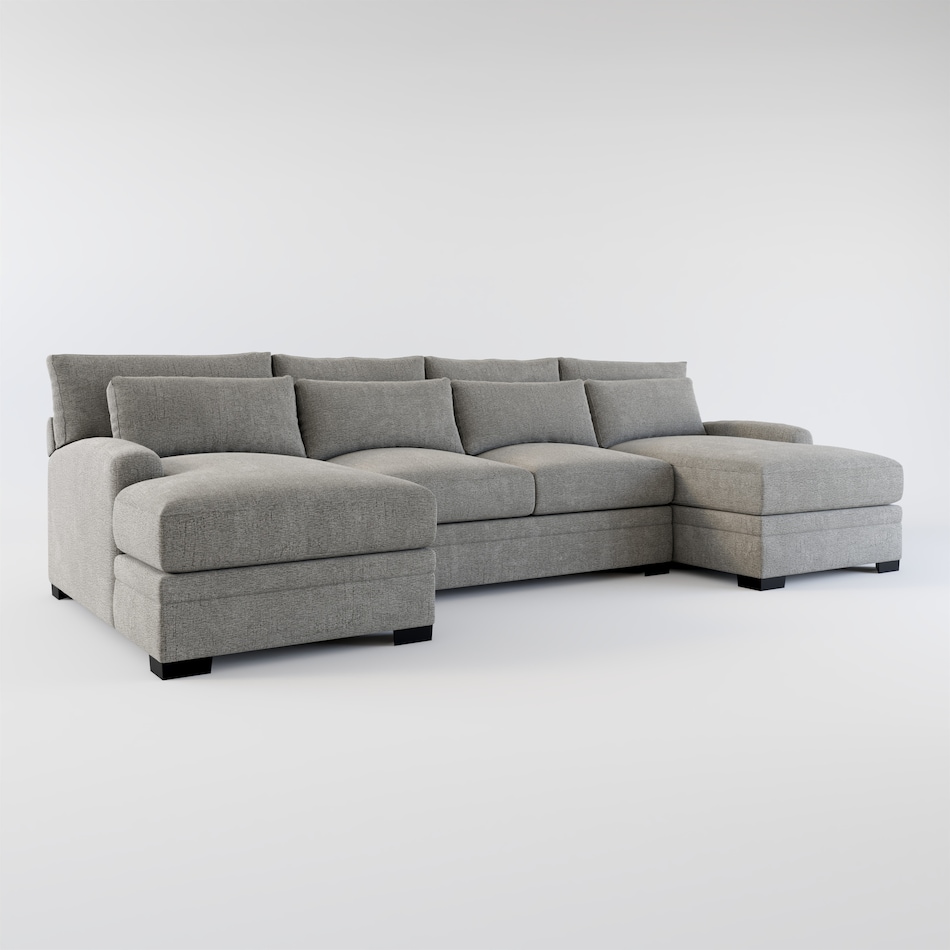 Winston 3Piece Sectional with Dual Chaise Value City Furniture