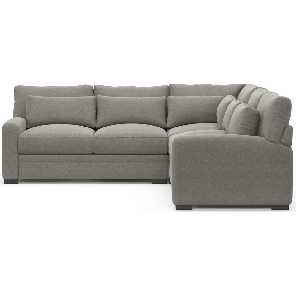 Winston Hybrid Comfort 3Piece Sectional Hugo Graphite Value City