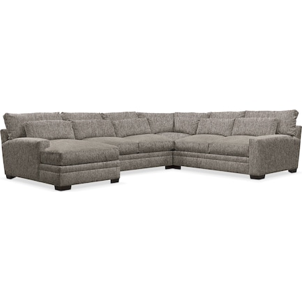 Winston 4 Piece Sectional With Chaise Value City Furniture Winston 4 Piece Sectional With Chaise, Carena 2 Pc Fabric Sectional Sofa With Cuddler Chaise