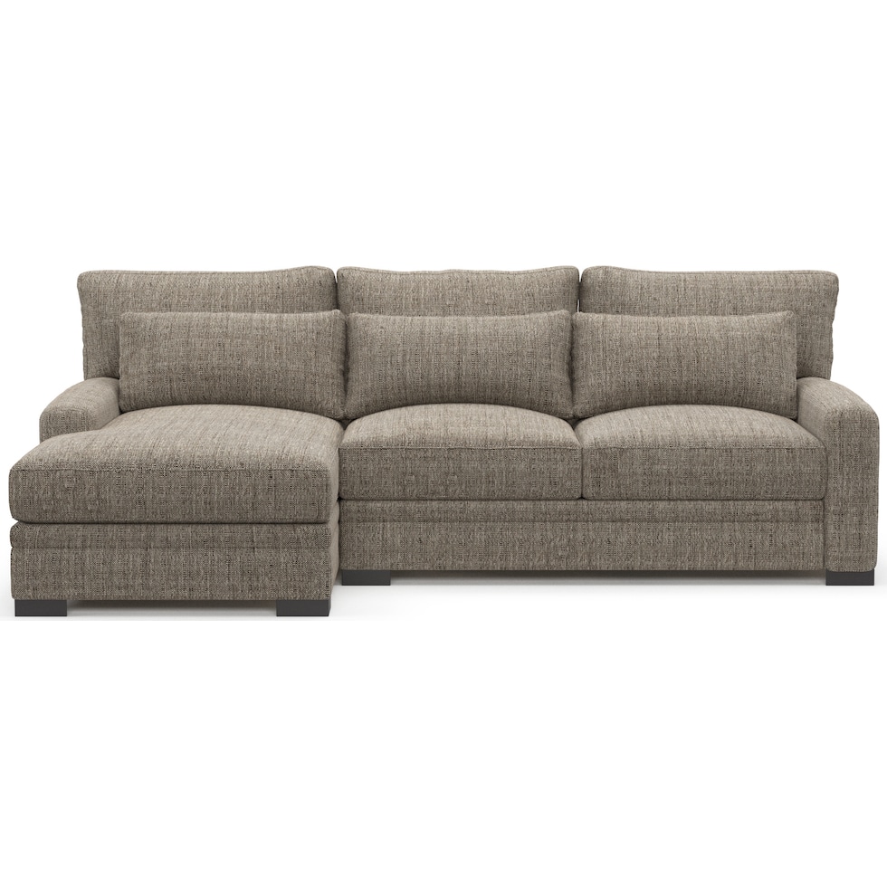 winston gray sectional   