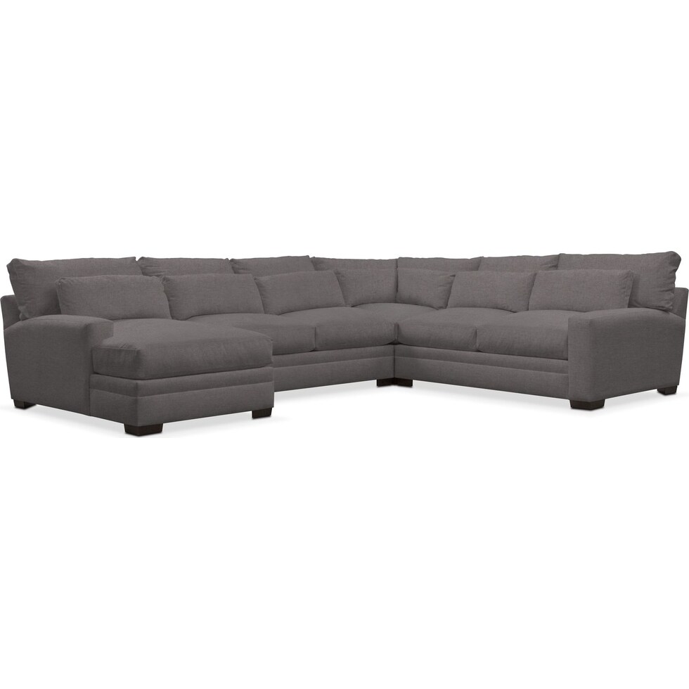 winston gray sectional   