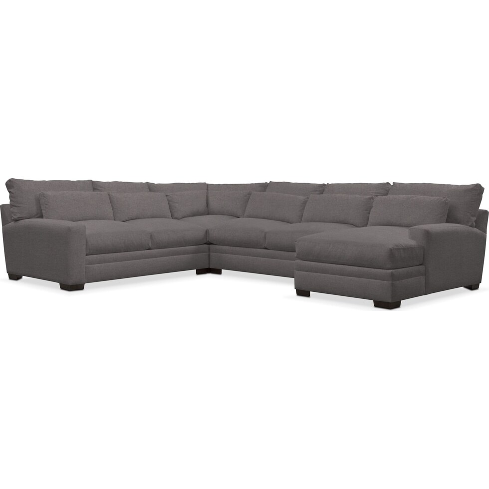winston gray sectional   