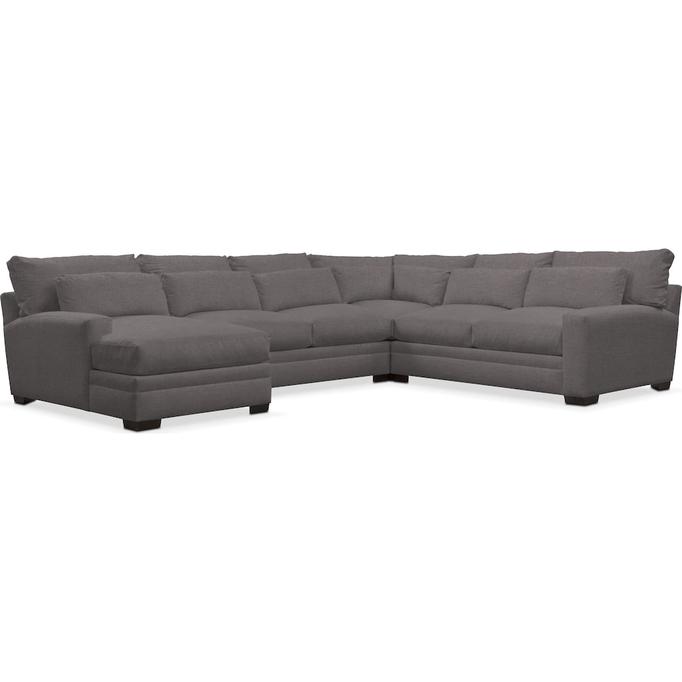 winston gray sectional   