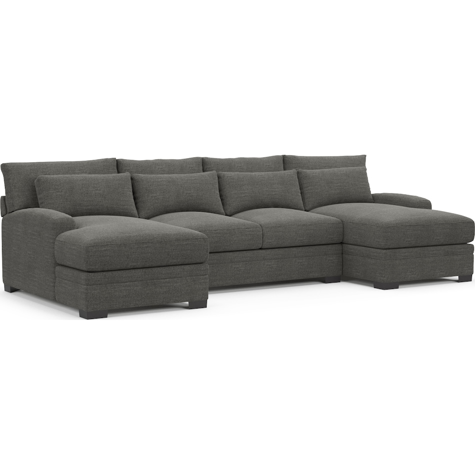 winston gray sectional   