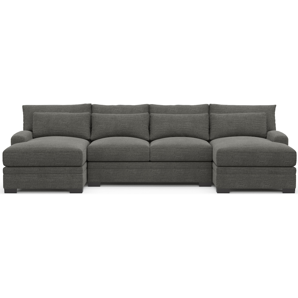 winston gray sectional   