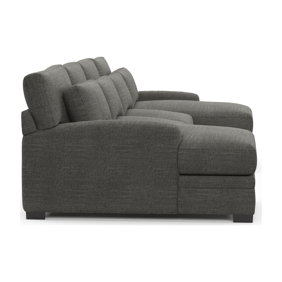 winston gray sectional   