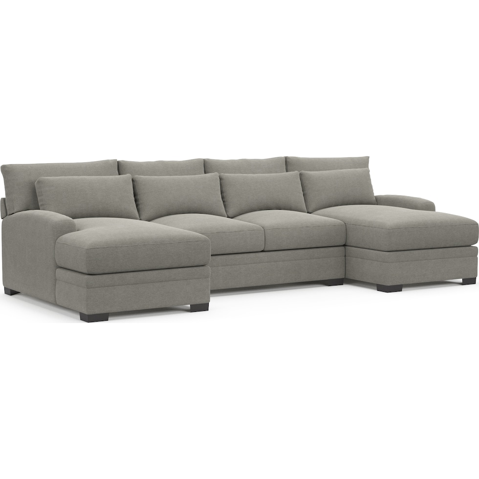winston gray sectional   