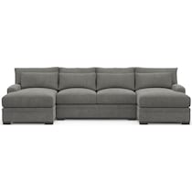 winston gray sectional   