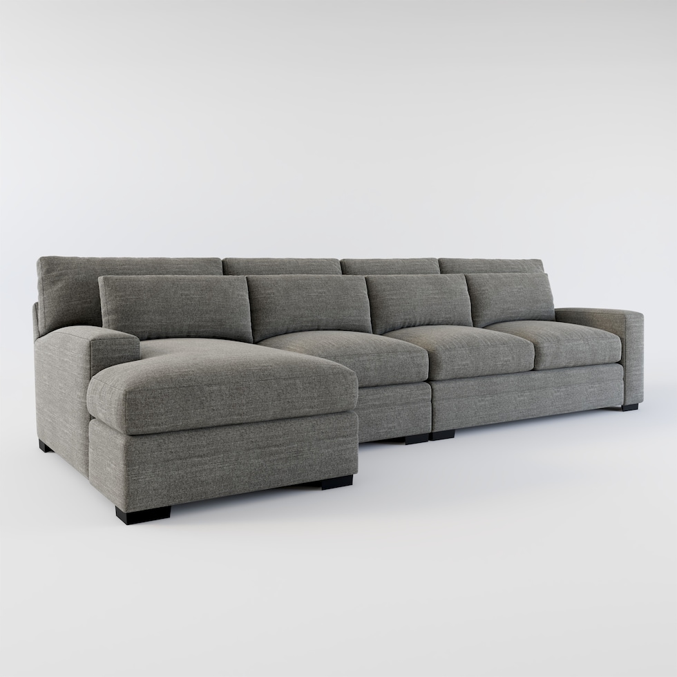 winston gray sectional   