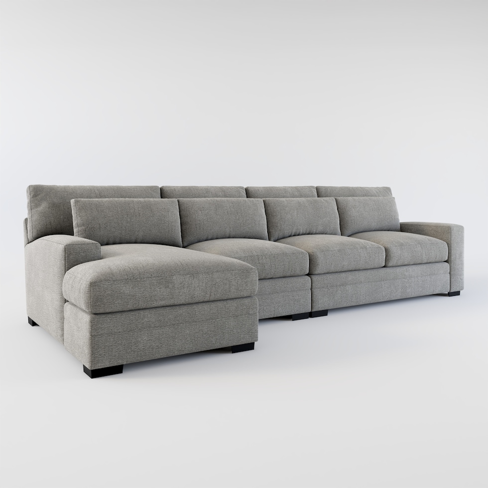 winston gray sectional   