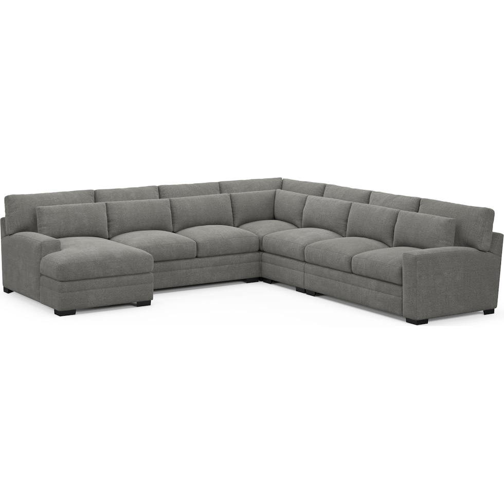 winston gray sectional   