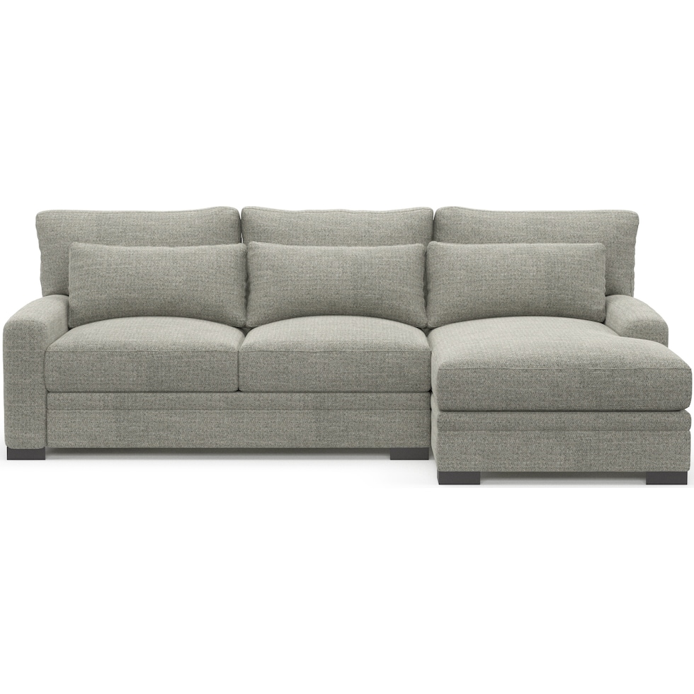 winston gray sectional   