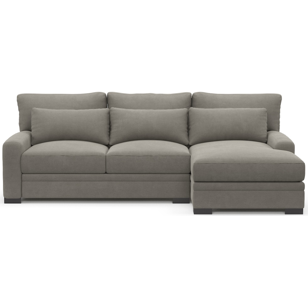 winston gray sectional   