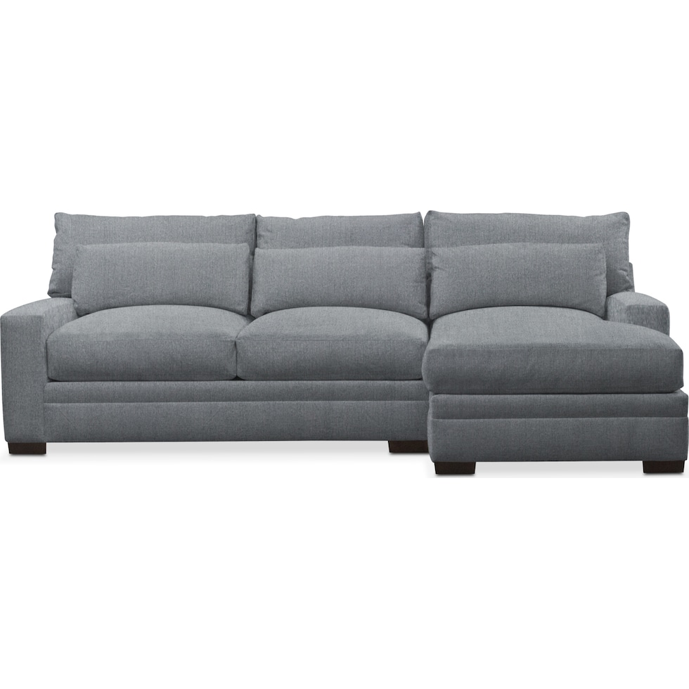 winston gray sectional   