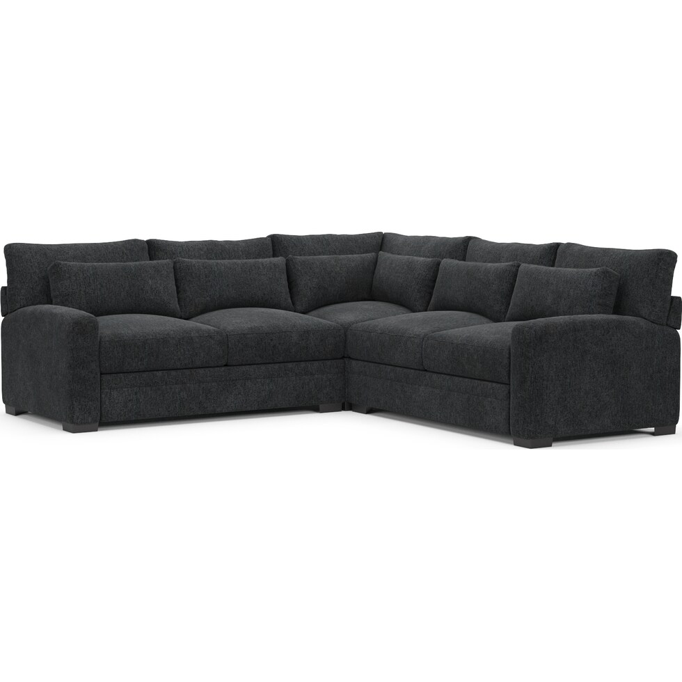 winston gray sectional   