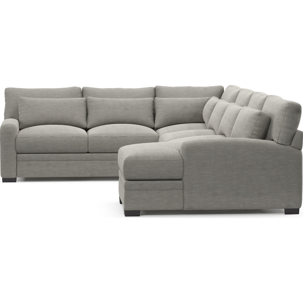 winston gray sectional   