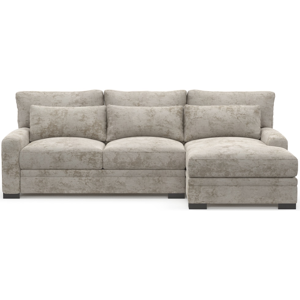 winston gray sectional   