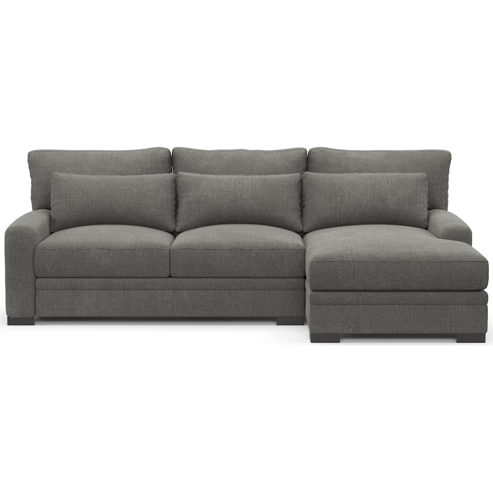 winston gray sectional   