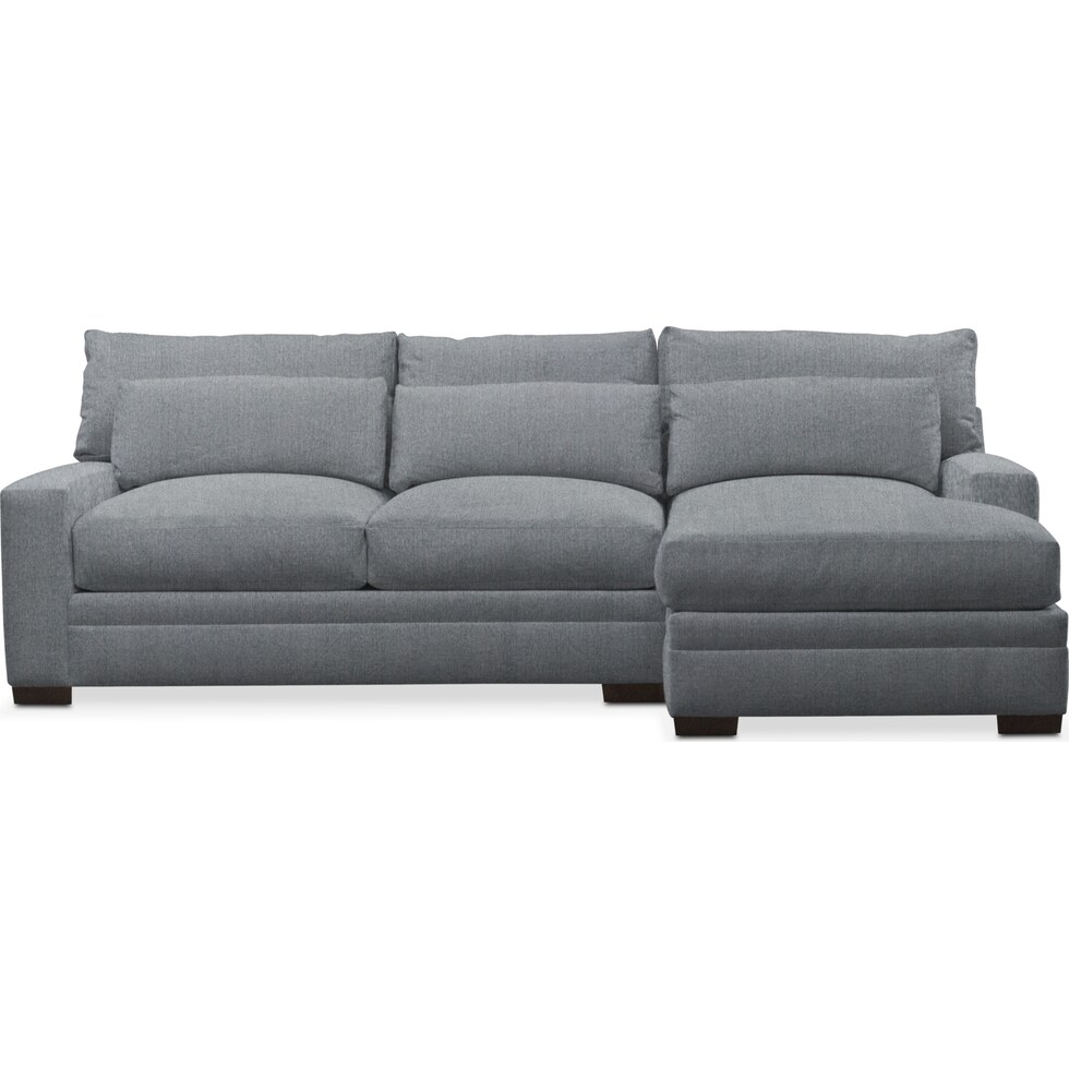 winston gray sectional   