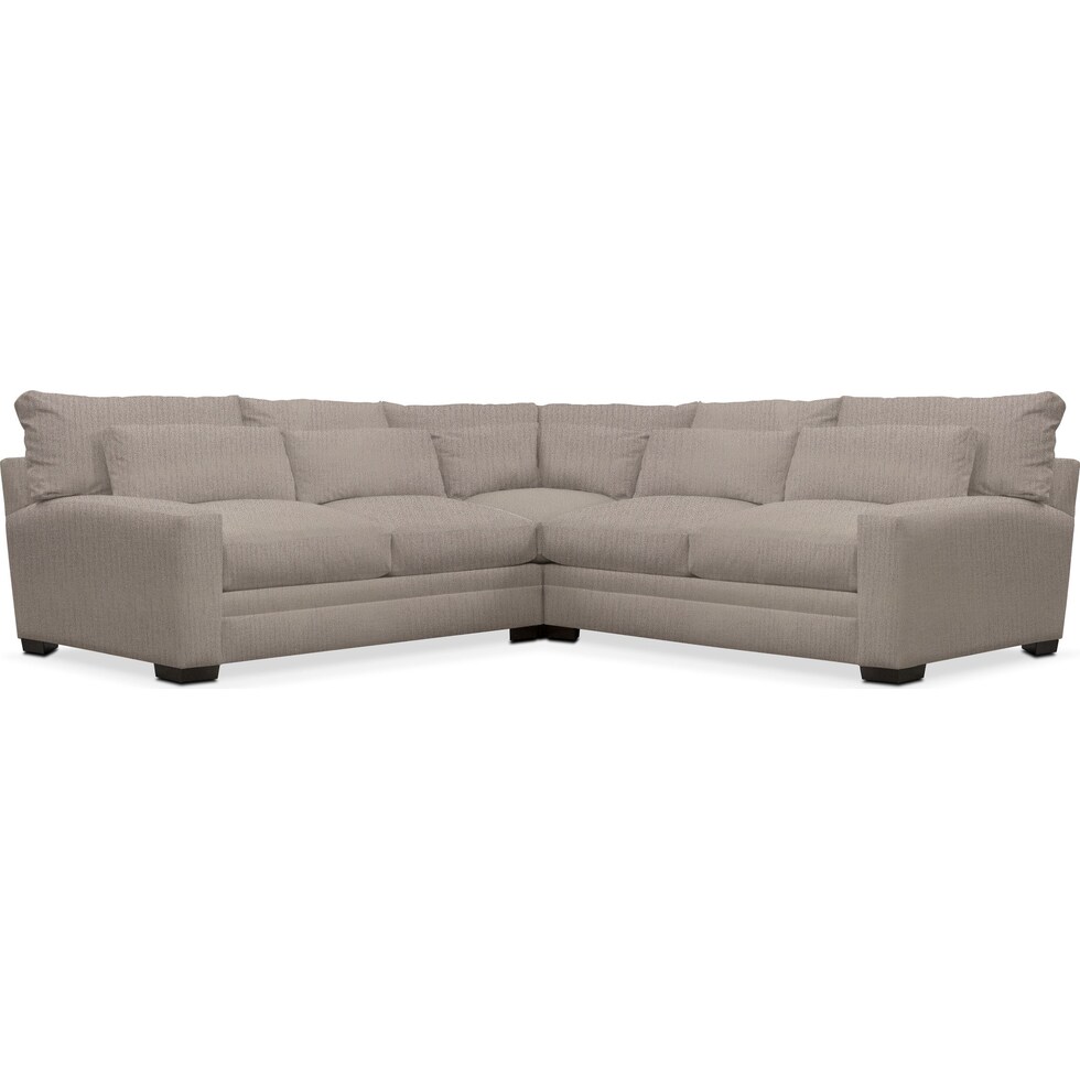winston gray sectional   